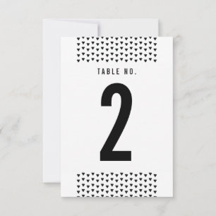 Convites NÚMERO DE MESA SIMPLES padrão de triângulo moderno