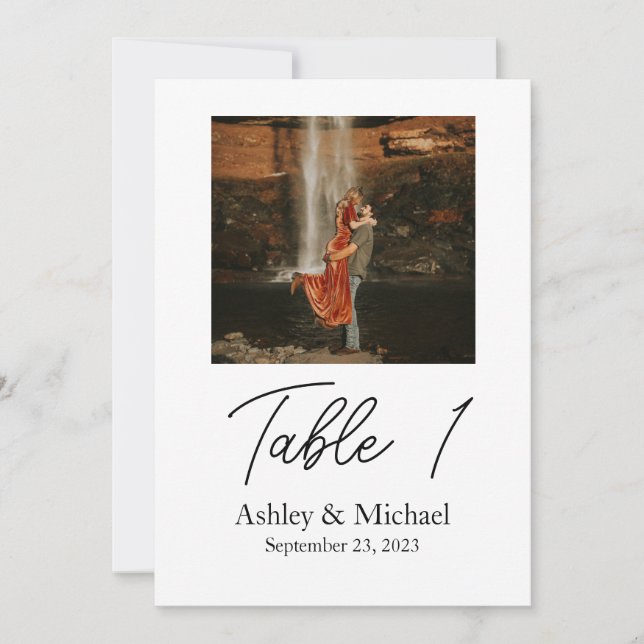 Convites Número de Tabela 5x7 com Foto (Frente)