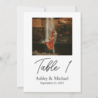 Convites Número de Tabela 5x7 com Foto