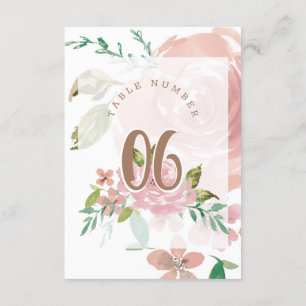 Convites Numero de Tabela Cor-de-rosa Dusta com Rosa