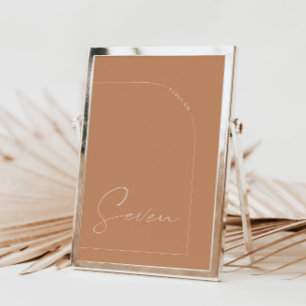 Convites Número de Tabela da Mesa de Arcadura Moderna Sete