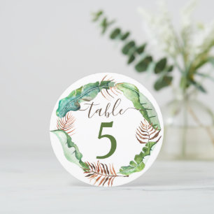 Convites Número de Tabela de Folgas de Banana Verde