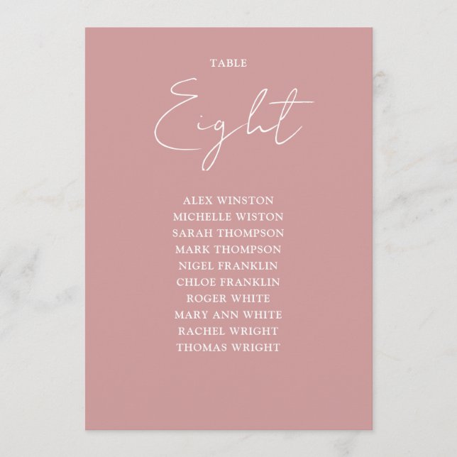 Convites Número de Tabela de Gráfico de Seitação Moderna do (Frente)