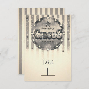 Convites Número de Tabela de Partes de Stripes de Circo de 