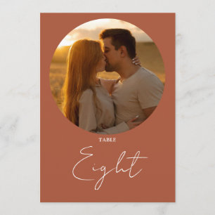 Convites Número de Tabela de Script Minimalista do Terracot