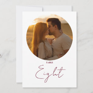 Convites Número de Tabela de Script Minimalista Moderno Ver