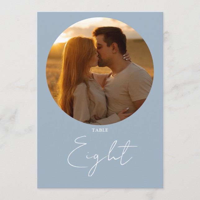 Convites Número de Tabela de Script Mínimo Moderno do Dusty (Frente)