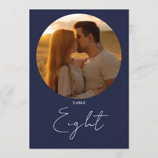 Convites Número de Tabela de Script Mínimo Moderno do marin (Frente)