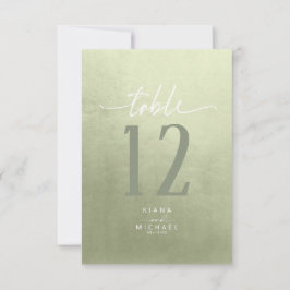 Convites Número de Tabela Gradiente de Cores-d-Água Verde78