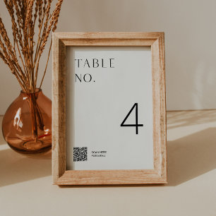 Convites Número de Tabela Mínimo AJUSTADO com Código QR do