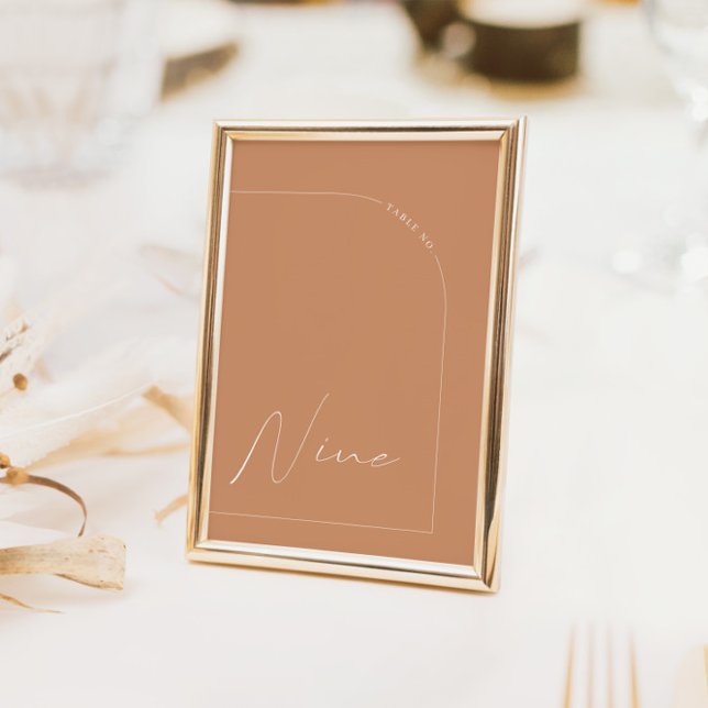 Convites Número de Tabela Nine de Mesa de Arranque Moderno (Modern Rust Arch Table Nine Table Number)