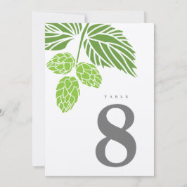 Convites Número de Tabela Rustic de Saltos de Cerveja