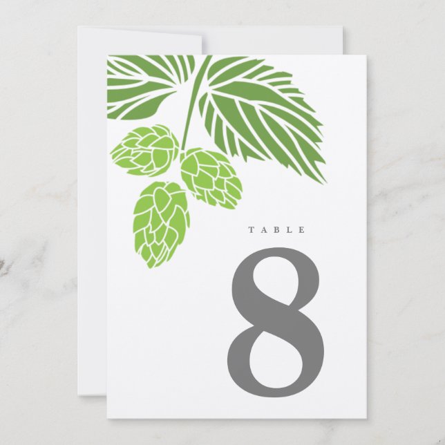 Convites Número de Tabela Rustic de Saltos de Cerveja (Frente)