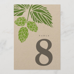 Convites Número de Tabela Rustic de Saltos de Cerveja