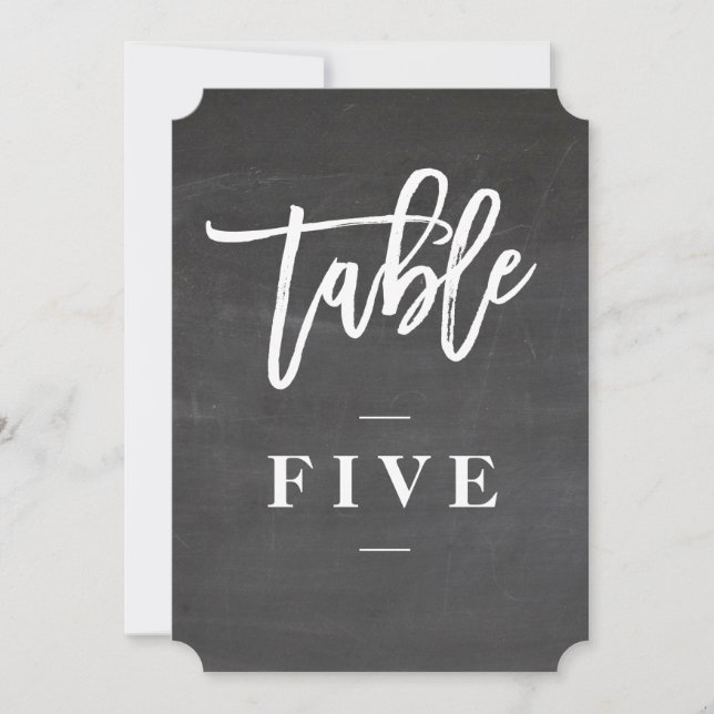 Convites Número de tabela rústica do script do quadro (Frente)