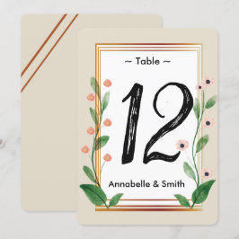 Convites Número de tabela sofisticado Clássico e Elegante