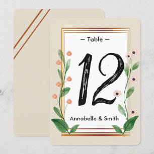 Convites Número de tabela sofisticado clássico e elegante