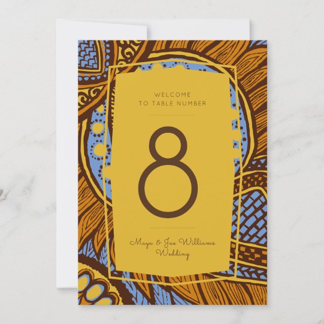 Convites Numero Floral Dourado Azul Ancara Sky (Frente)