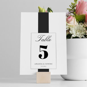 Convites Número Mínimo de Tabelas Preta e Branca