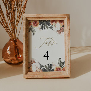 Convites Números das mesas de KINSLEY Boho Terracotta