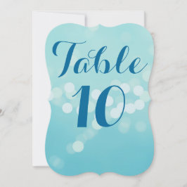 Convites Números de Mesa Aqua Modern 5 x 7