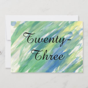 Convites Números de Mesa - Aquarela Verde Amarelo Azul