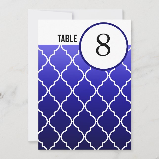 Convites Números de mesa com efeito Ombre em trevo de quatr (Frente)