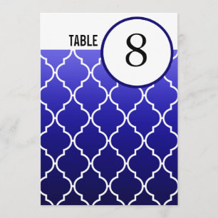 Convites Números de mesa com efeito Ombre em trevo de quatr
