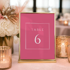 Convites Números de Mesa de Bat Mitzvah Rosa Quente