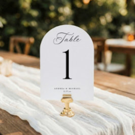 Convites Números de Mesa de Casamento Clássicos Elegantes 5