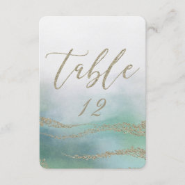Convites Números de Mesa de Casamento com Aquarela Elegante
