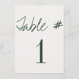 Convites Números de Mesa de Casamento com Caligrafia Modern