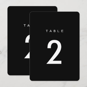 Convites Números de Mesa de Casamento com Caligrafia Simple