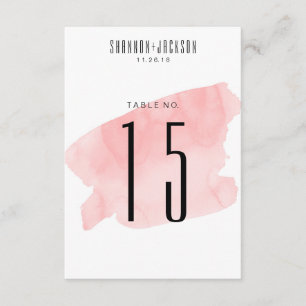 Convites Números de Mesa de Casamento com Efeito Aquarela R