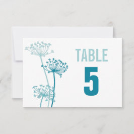 Convites Números de mesa de casamento com flor gráfica de c