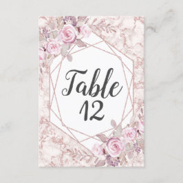 Convites Números de Mesa de Casamento com Moldura Geométric