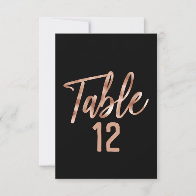 Convites Números de Mesa de Casamento com Tipografia Modern (Frente)