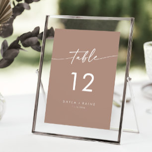 Convites Números De Mesa De Casamento De Boho Chic Neutral