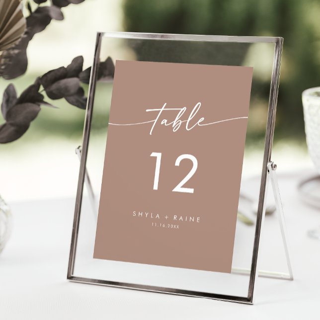 Convites Números De Mesa De Casamento De Boho Chic Neutral  (Criador carregado)
