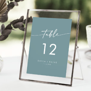 Convites Números De Mesa De Casamento De Boho Chic Seafoam