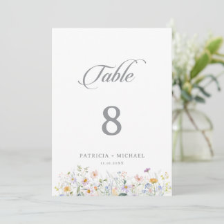 Convites Números de Mesa de Casamento de Jardim Caprichoso 