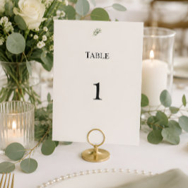 Convites Números de Mesa de Casamento de Luxo com Verde de 