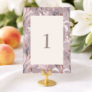 Convites Números de Mesa de Casamento Elegant Lily 1–30