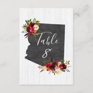 Convites Números de Mesa de Casamento em Arizona State Dest