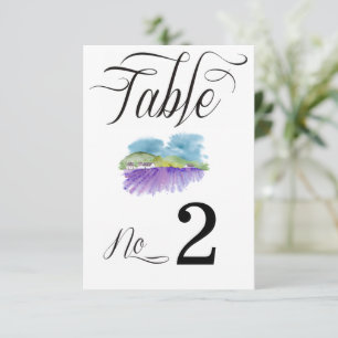 Convites Números de Mesa de Casamento em Vinhedo Toscano