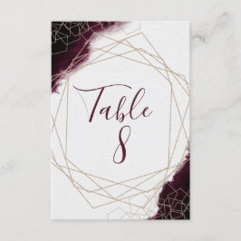 Convites Números de Mesa de Casamento Enquadrados em Aquare