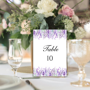 Convites Números de Mesa de Casamento Floral Botânico de La