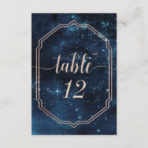 Convites Números de Mesa de Casamento Galáxia Celestial Est