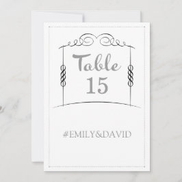 Convites Números de mesa de casamento judaico sob a Chuppah