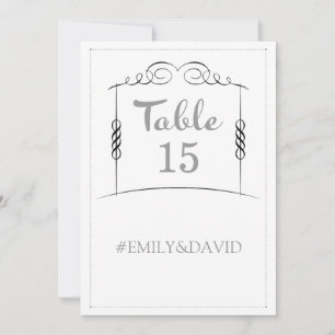 Convites Números de mesa de casamento judaico sob a Chuppah